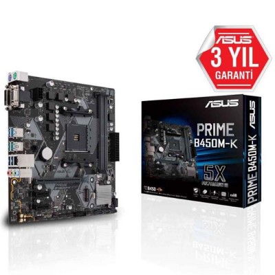 ASUS PRIME B450M-K DDR4 DVI VGA M.2 USB3.1 AM4 ASUS PRIME B450M-K DDR4 DVI VGA M.2 USB3.1 AM4