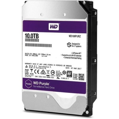 10 TB 3.5 WD PURPLE 256MB SATA3 WD100PURZ 10 TB 3.5 WD PURPLE 256MB SATA3 WD100PURZ