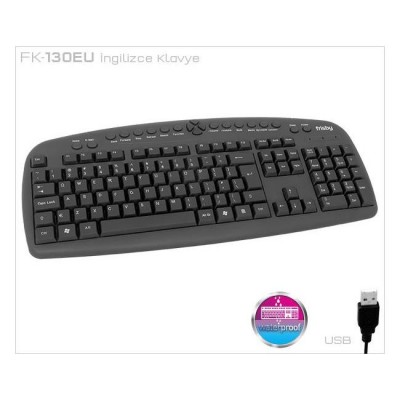 FRISBY FK-130EU MM USB KABLOLU SİYAH İNG.Q KLAVYE FRISBY FK-130EU MM USB KABLOLU SİYAH İNG.Q KLAVYE